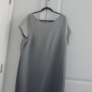 Ice Black and White Gradient Midi Dress